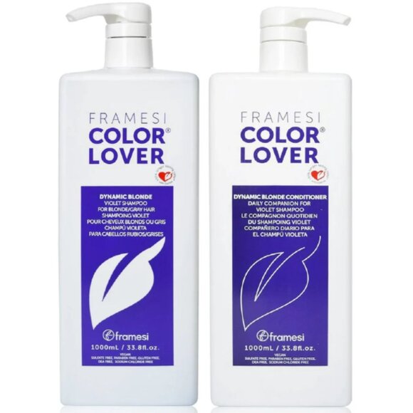 Framesi Color Lover Dynamic Blonde Violet Shampoo & Conditioner Duo 1 Liter - Picture 1 of 1